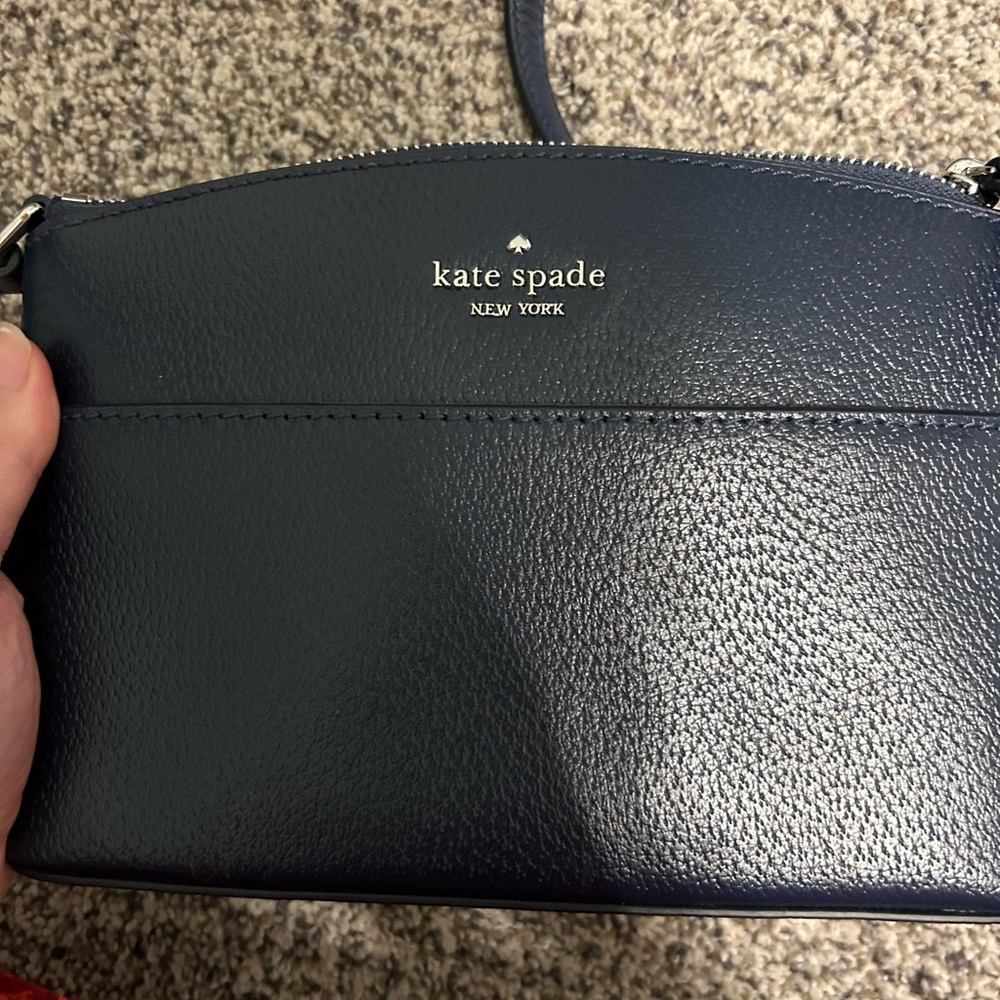 Kate Spade, Navy blue cross body hand bag. Never used. NWOT